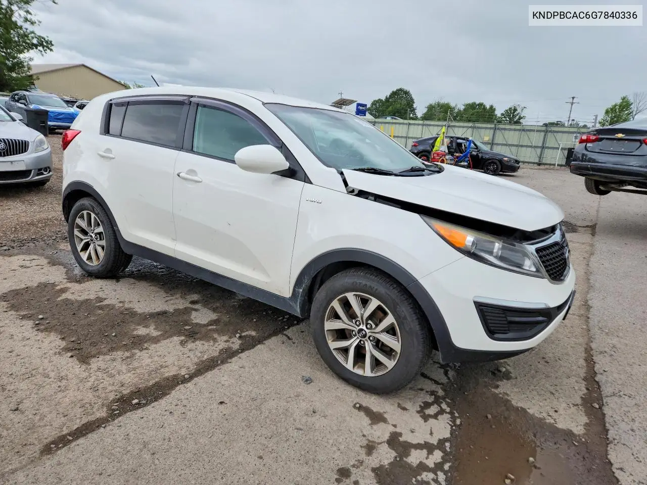 2016 Kia Sportage Lx VIN: KNDPBCAC6G7840336 Lot: 61802886