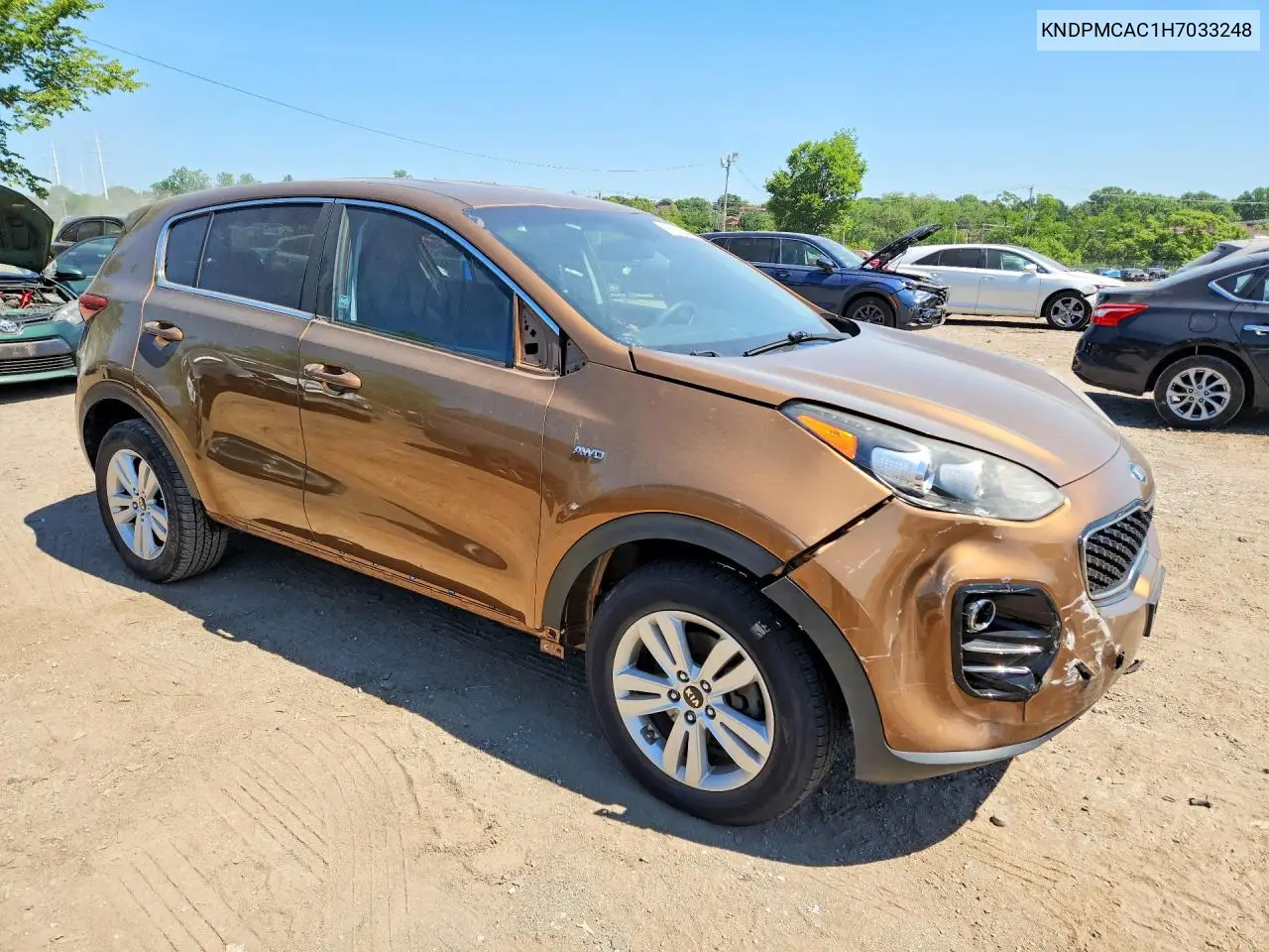 2017 Kia Sportage Lx VIN: KNDPMCAC1H7033248 Lot: 55938646