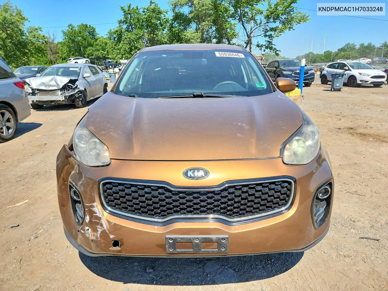 2017 Kia Sportage Lx VIN: KNDPMCAC1H7033248 Lot: 55938646