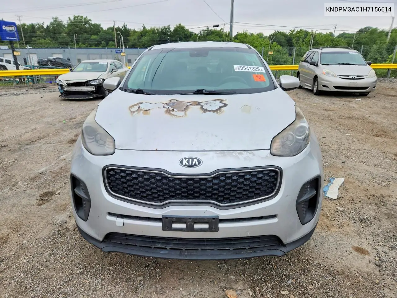2017 Kia Sportage VIN: KNDPM3AC1H7156614 Lot: 60541326