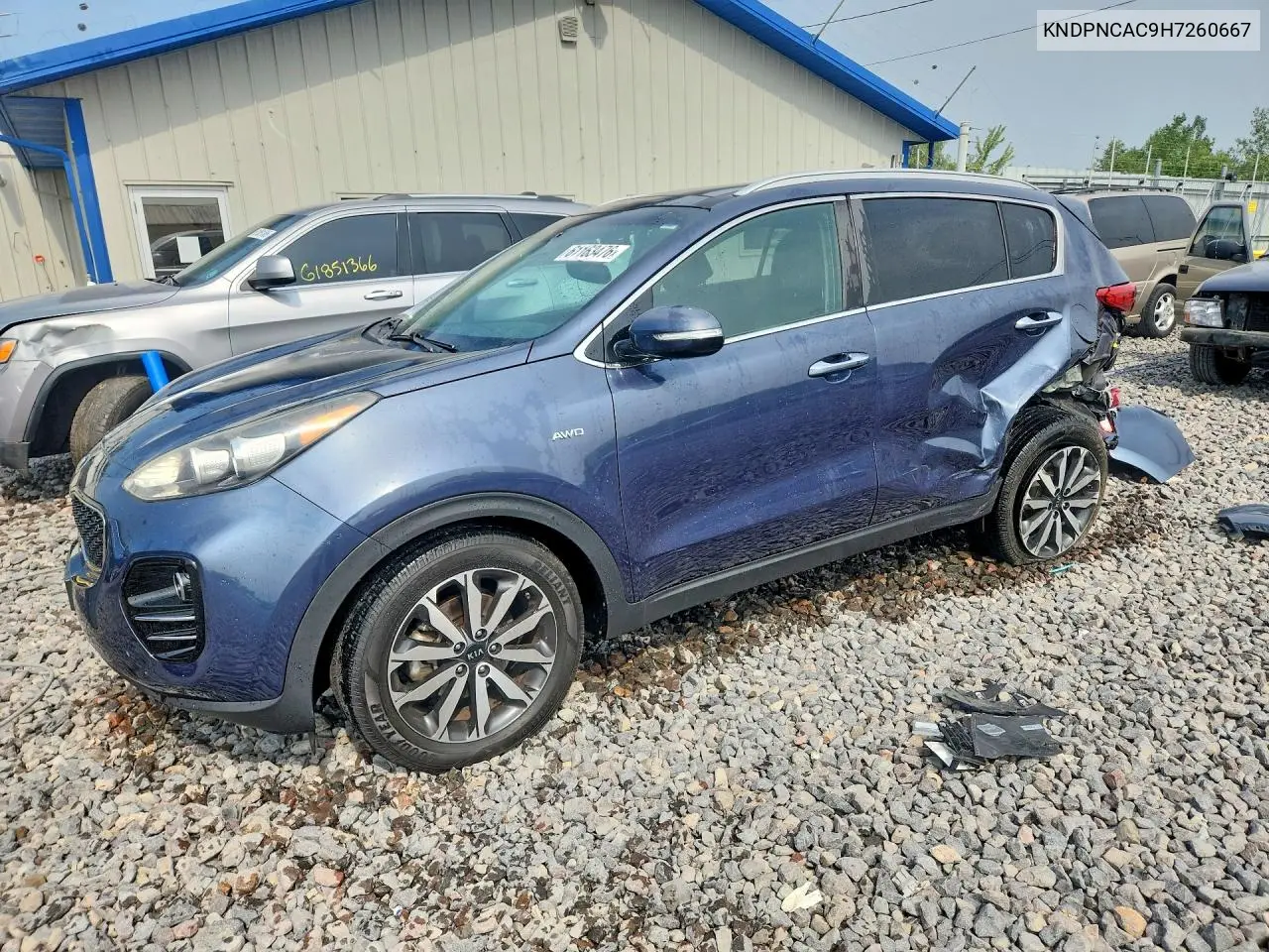 2017 Kia Sportage Ex VIN: KNDPNCAC9H7260667 Lot: 61163476