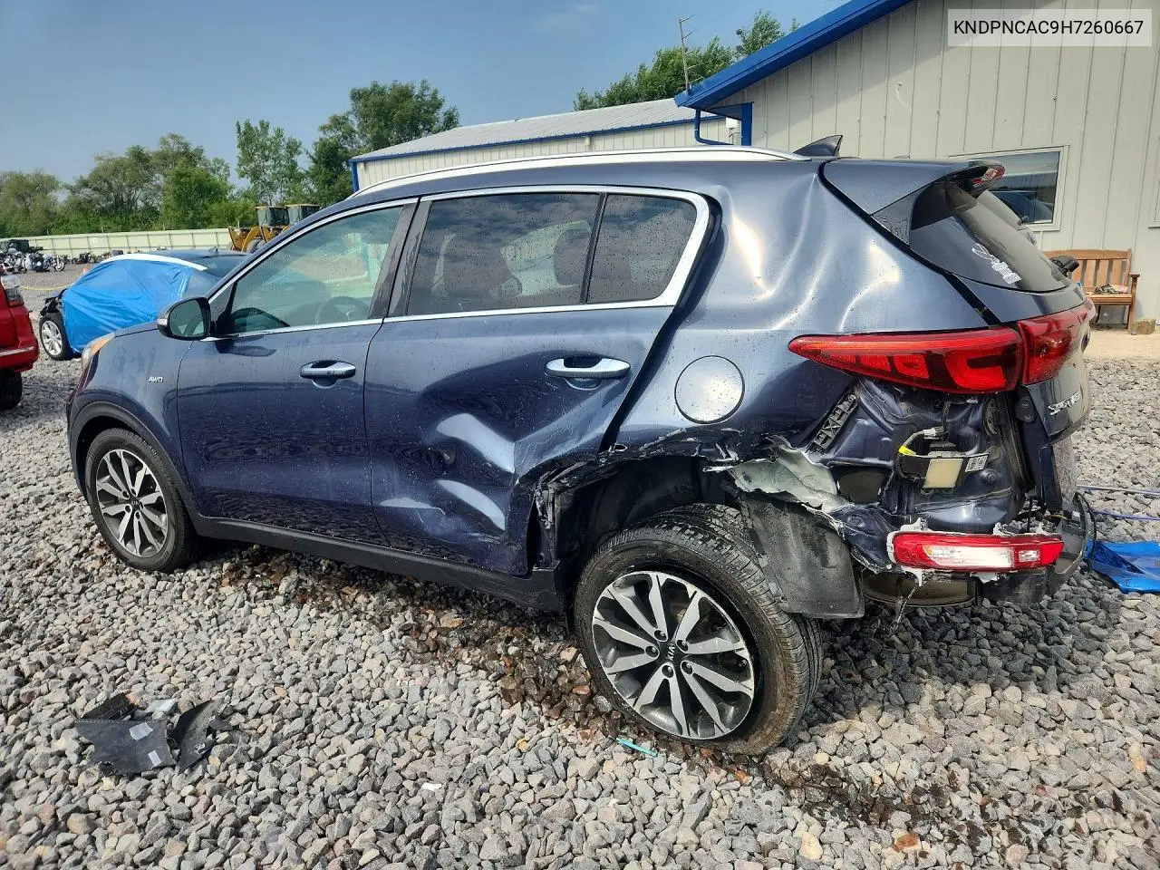 2017 Kia Sportage Ex VIN: KNDPNCAC9H7260667 Lot: 61163476