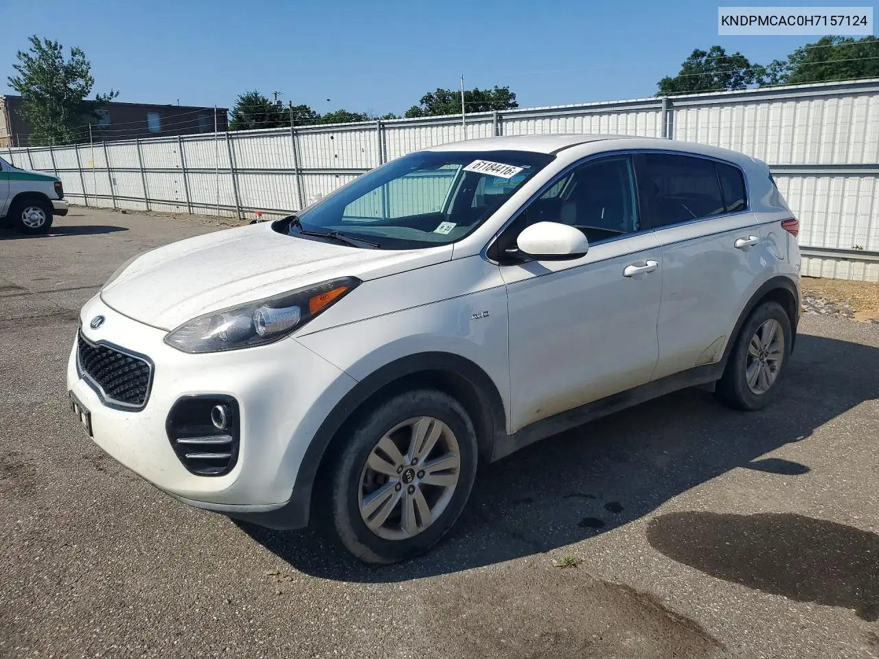 2017 Kia Sportage Lx VIN: KNDPMCAC0H7157124 Lot: 61184416