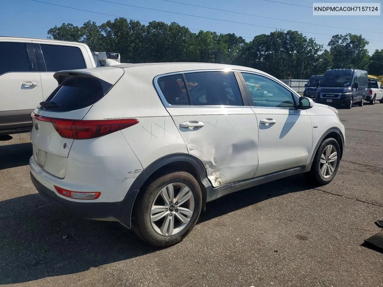 2017 Kia Sportage Lx VIN: KNDPMCAC0H7157124 Lot: 61184416