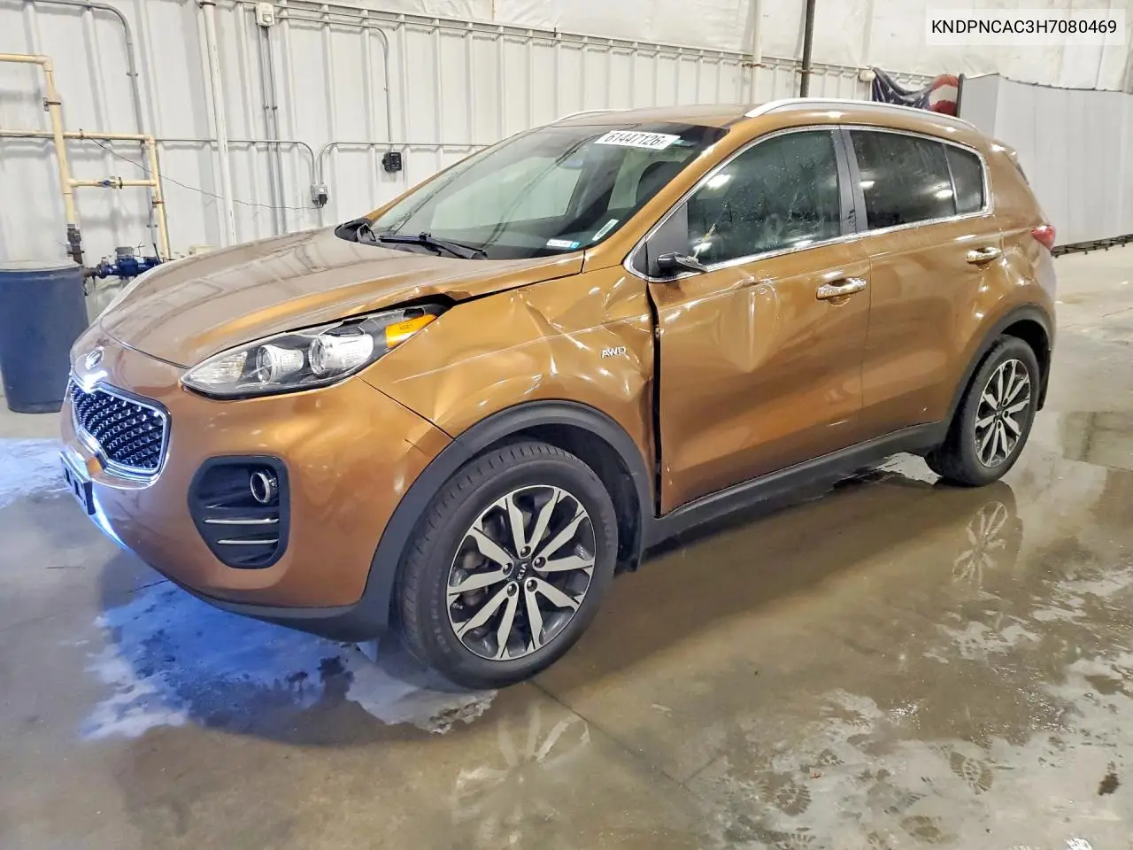 2017 Kia Sportage Ex VIN: KNDPNCAC3H7080469 Lot: 61447126