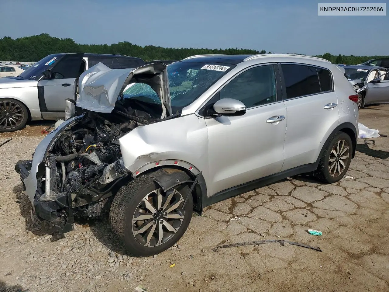 2017 Kia Sportage Ex VIN: KNDPN3AC0H7252666 Lot: 61616246