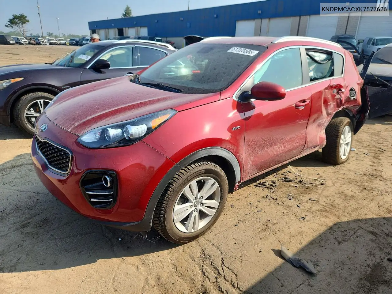 2019 Kia Sportage Lx VIN: KNDPMCACXK7577626 Lot: 61320866