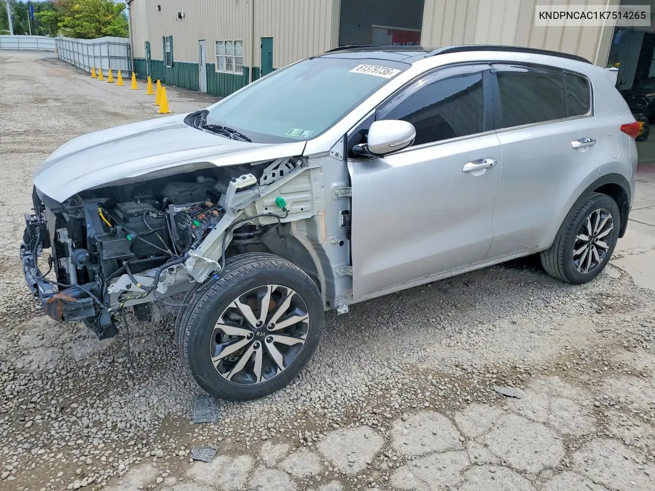 2019 Kia Sportage Ex VIN: KNDPNCAC1K7514265 Lot: 61379736