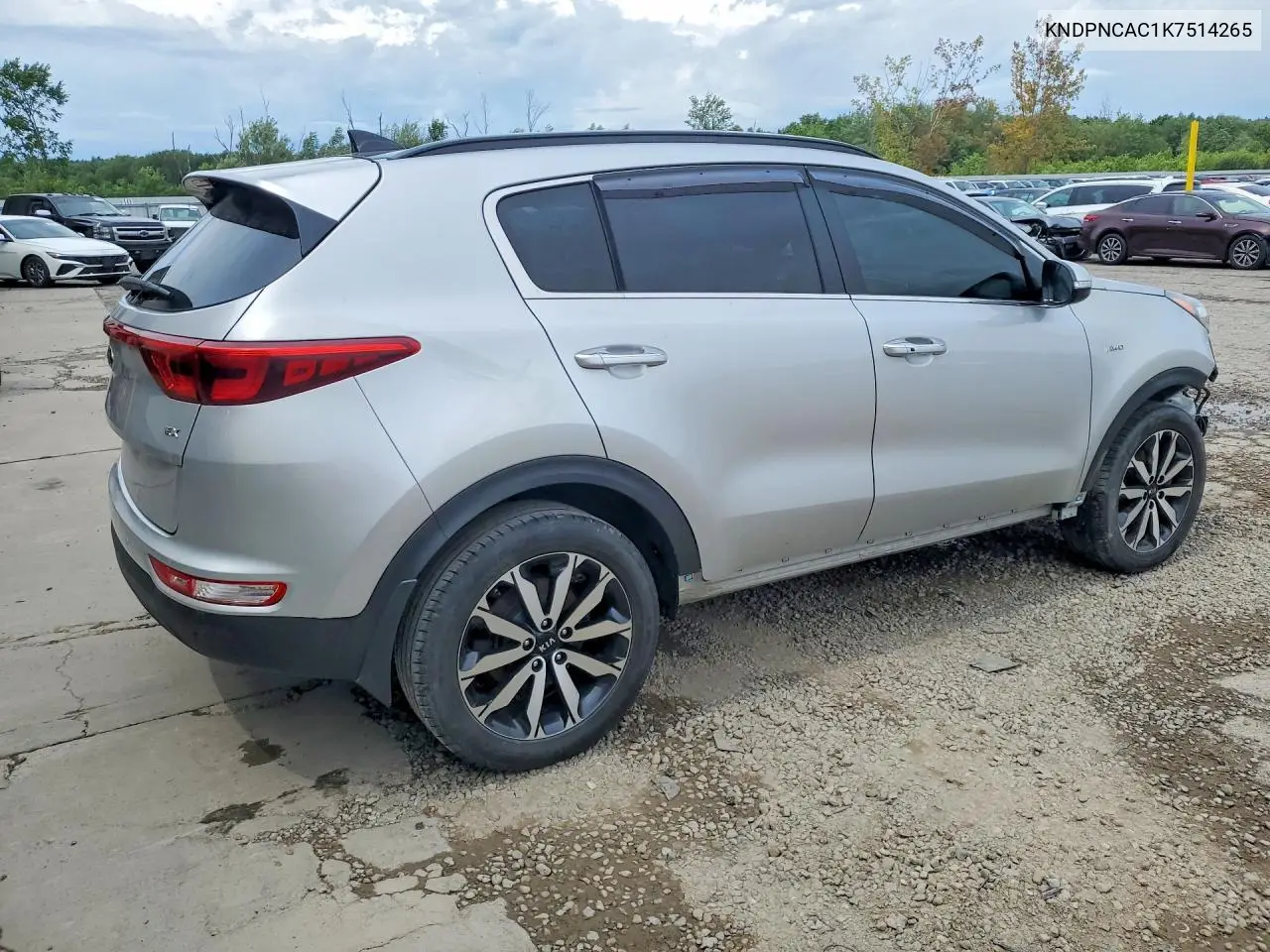 2019 Kia Sportage Ex VIN: KNDPNCAC1K7514265 Lot: 61379736