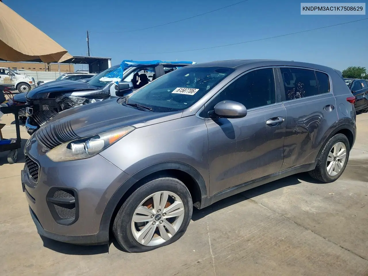 2019 Kia Sportage Lx VIN: KNDPM3AC1K7508629 Lot: 61587706