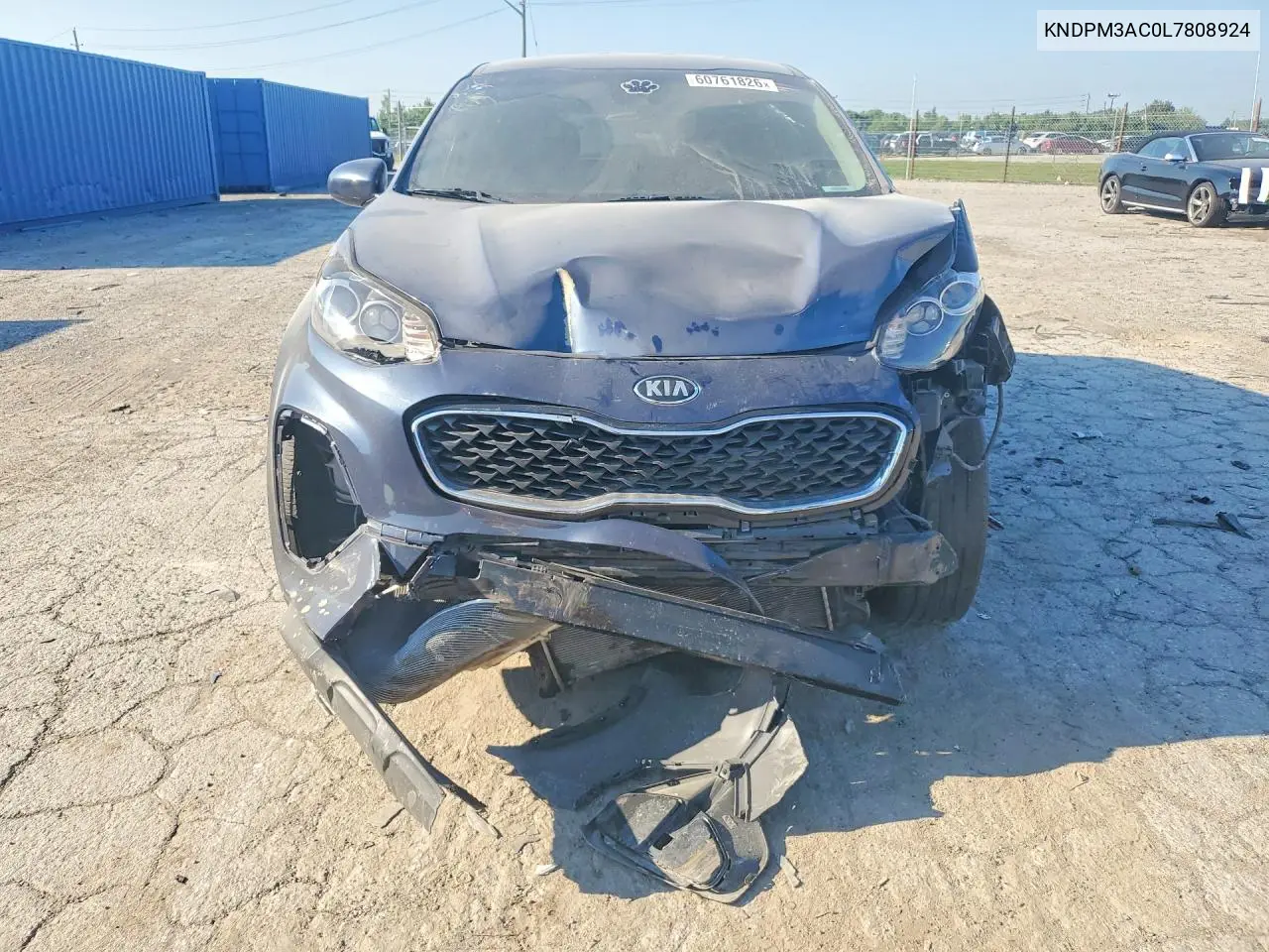 2020 Kia Sportage Lx VIN: KNDPM3AC0L7808924 Lot: 60761826