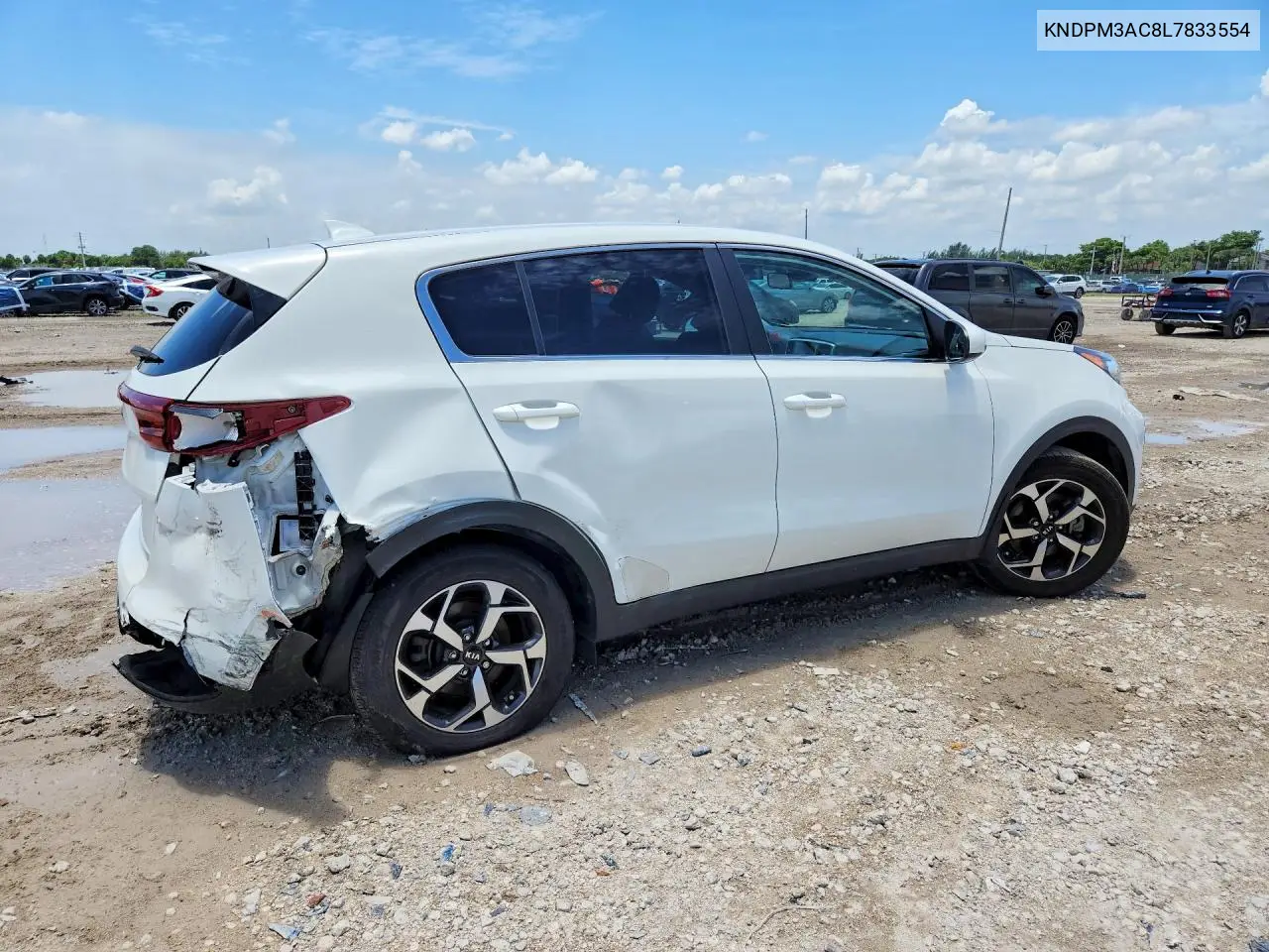 2020 Kia Sportage Lx VIN: KNDPM3AC8L7833554 Lot: 61695206