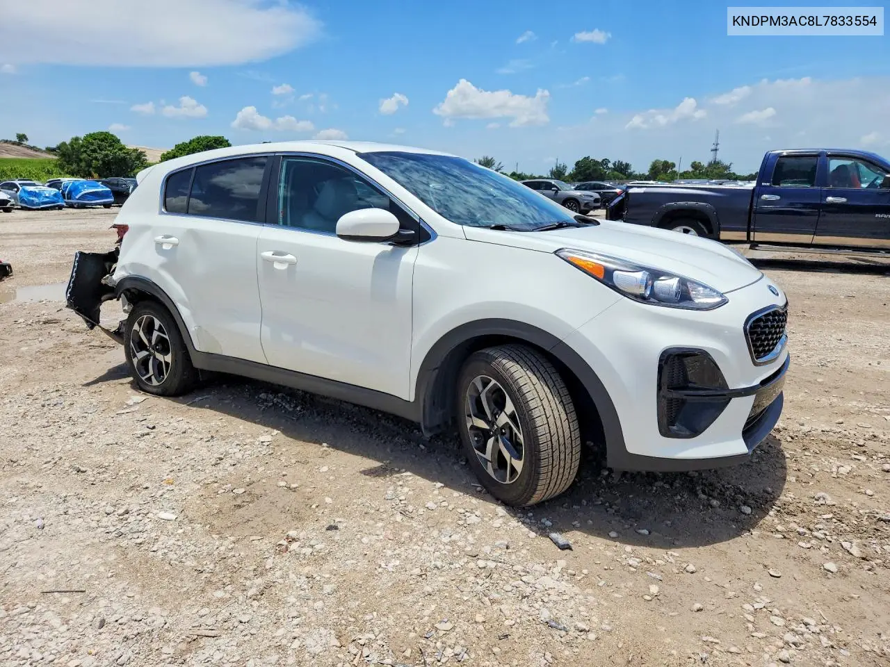 2020 Kia Sportage Lx VIN: KNDPM3AC8L7833554 Lot: 61695206