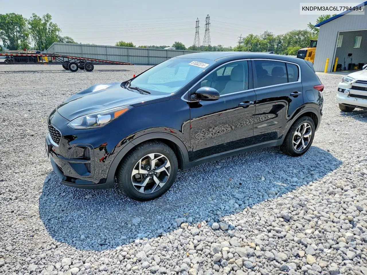 2020 Kia Sportage Lx VIN: KNDPM3AC6L7794494 Lot: 61852516