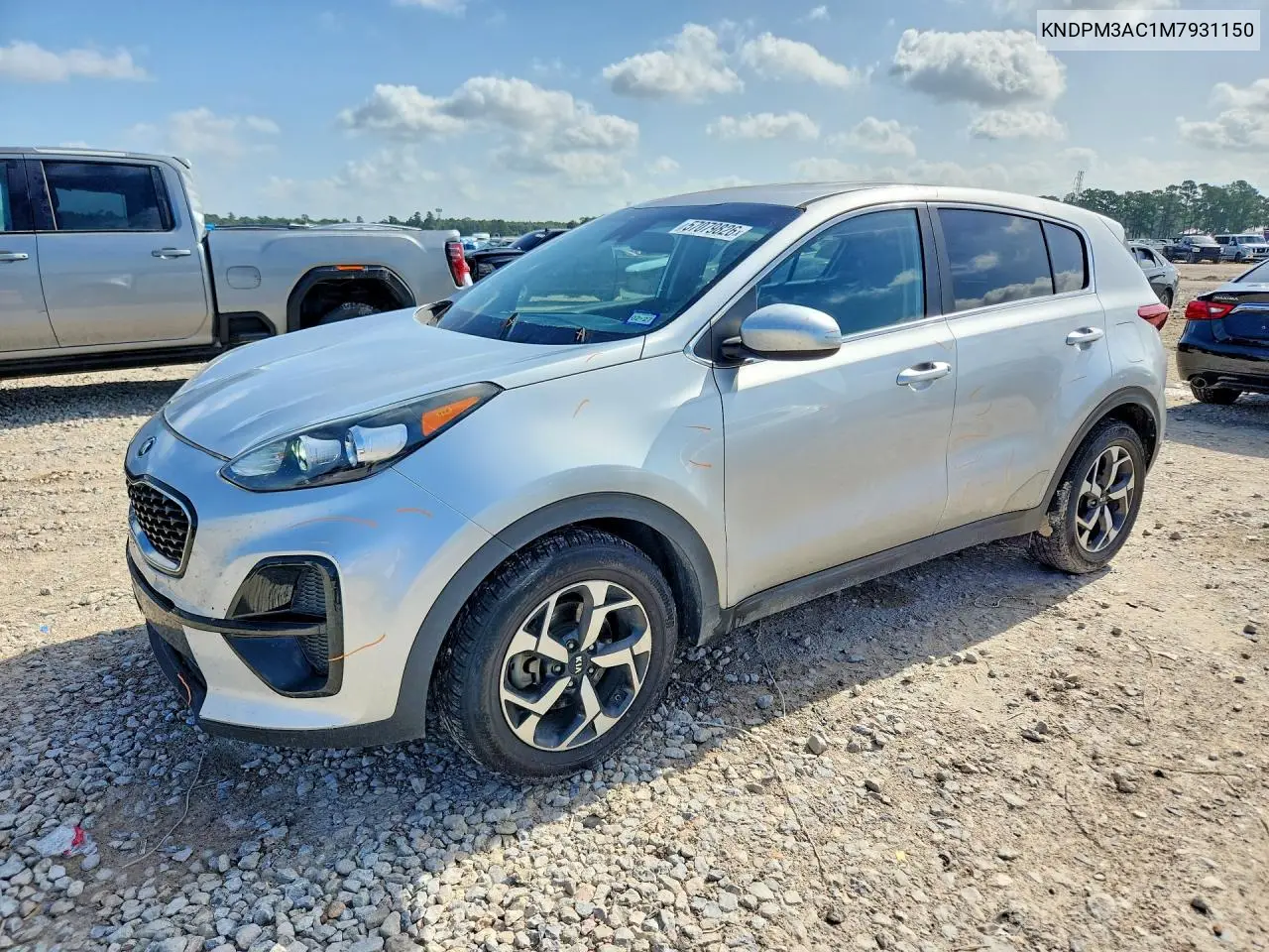 2021 Kia Sportage Lx VIN: KNDPM3AC1M7931150 Lot: 57079826