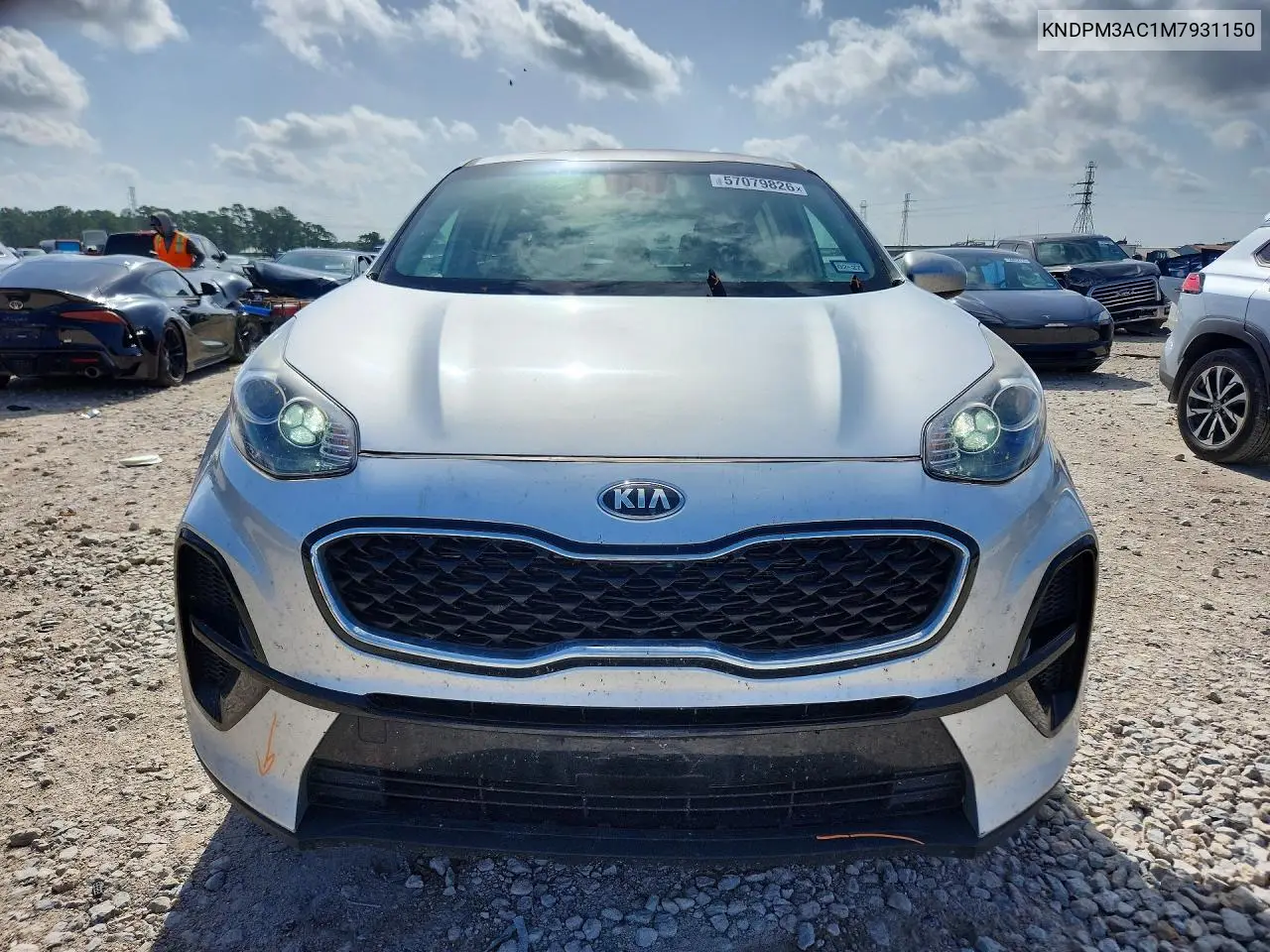 2021 Kia Sportage Lx VIN: KNDPM3AC1M7931150 Lot: 57079826