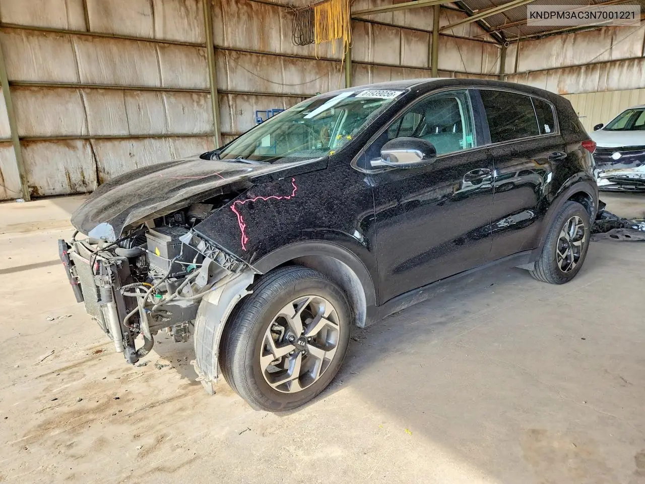 2022 Kia Sportage Lx VIN: KNDPM3AC3N7001221 Lot: 61939056
