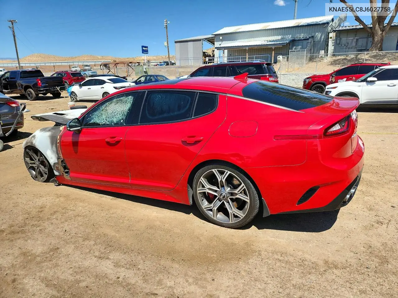 2018 Kia Stinger Gt2 VIN: KNAE55LC8J6027758 Lot: 53176416