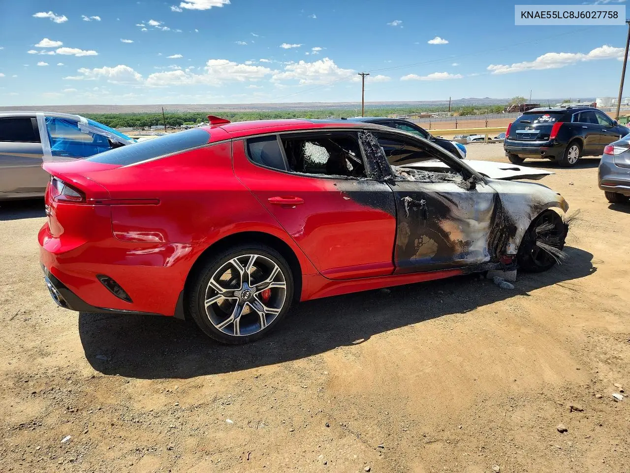 2018 Kia Stinger Gt2 VIN: KNAE55LC8J6027758 Lot: 53176416