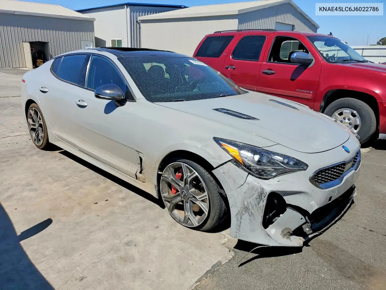2018 Kia Stinger Gt1 VIN: KNAE45LC6J6022786 Lot: 60093596