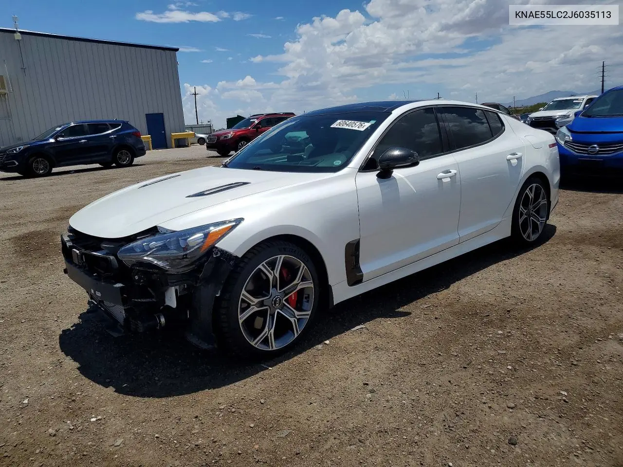 2018 Kia Stinger Gt2 VIN: KNAE55LC2J6035113 Lot: 60640576
