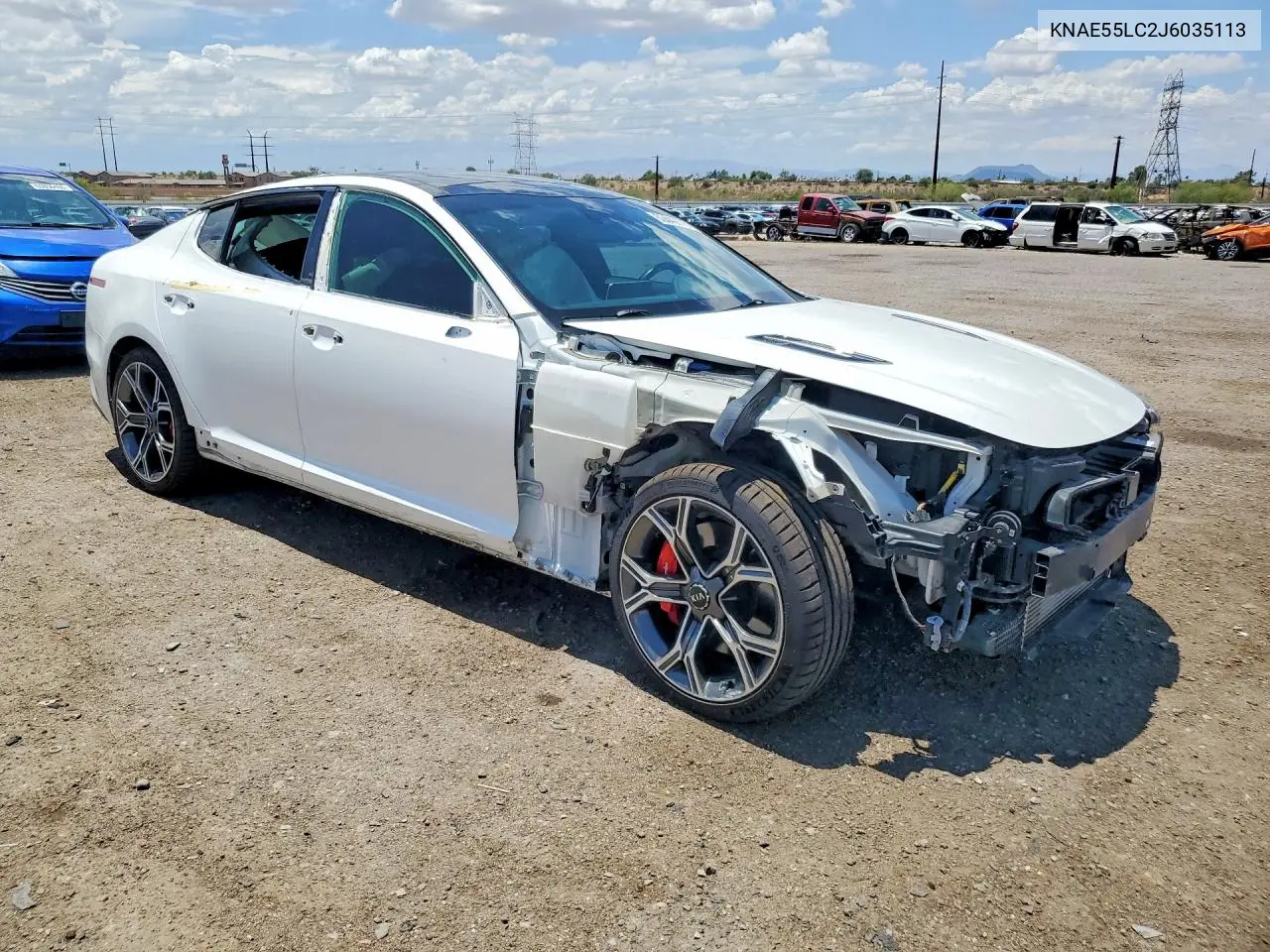 2018 Kia Stinger Gt2 VIN: KNAE55LC2J6035113 Lot: 60640576