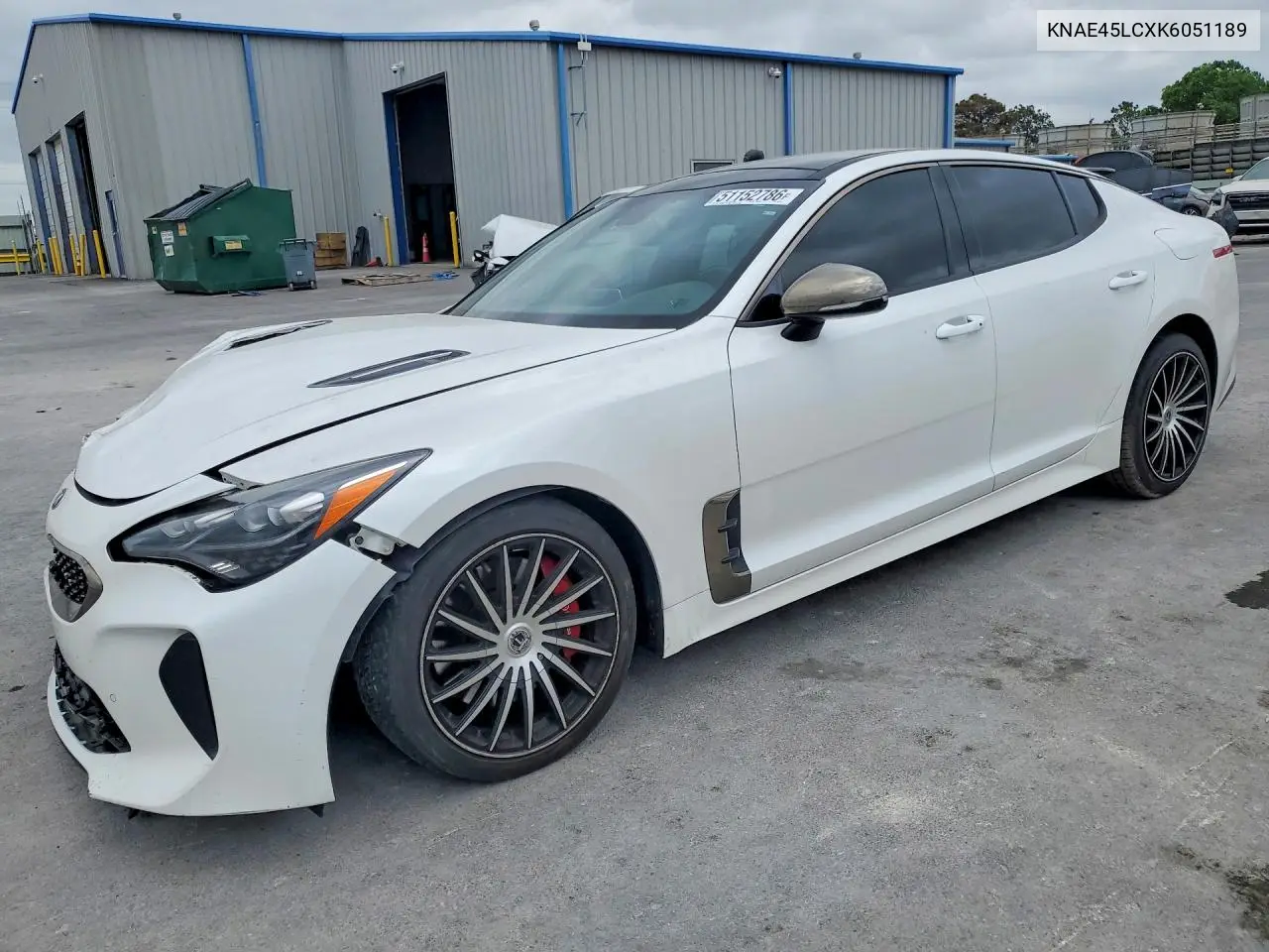 2019 Kia Stinger Gt1 VIN: KNAE45LCXK6051189 Lot: 51152786