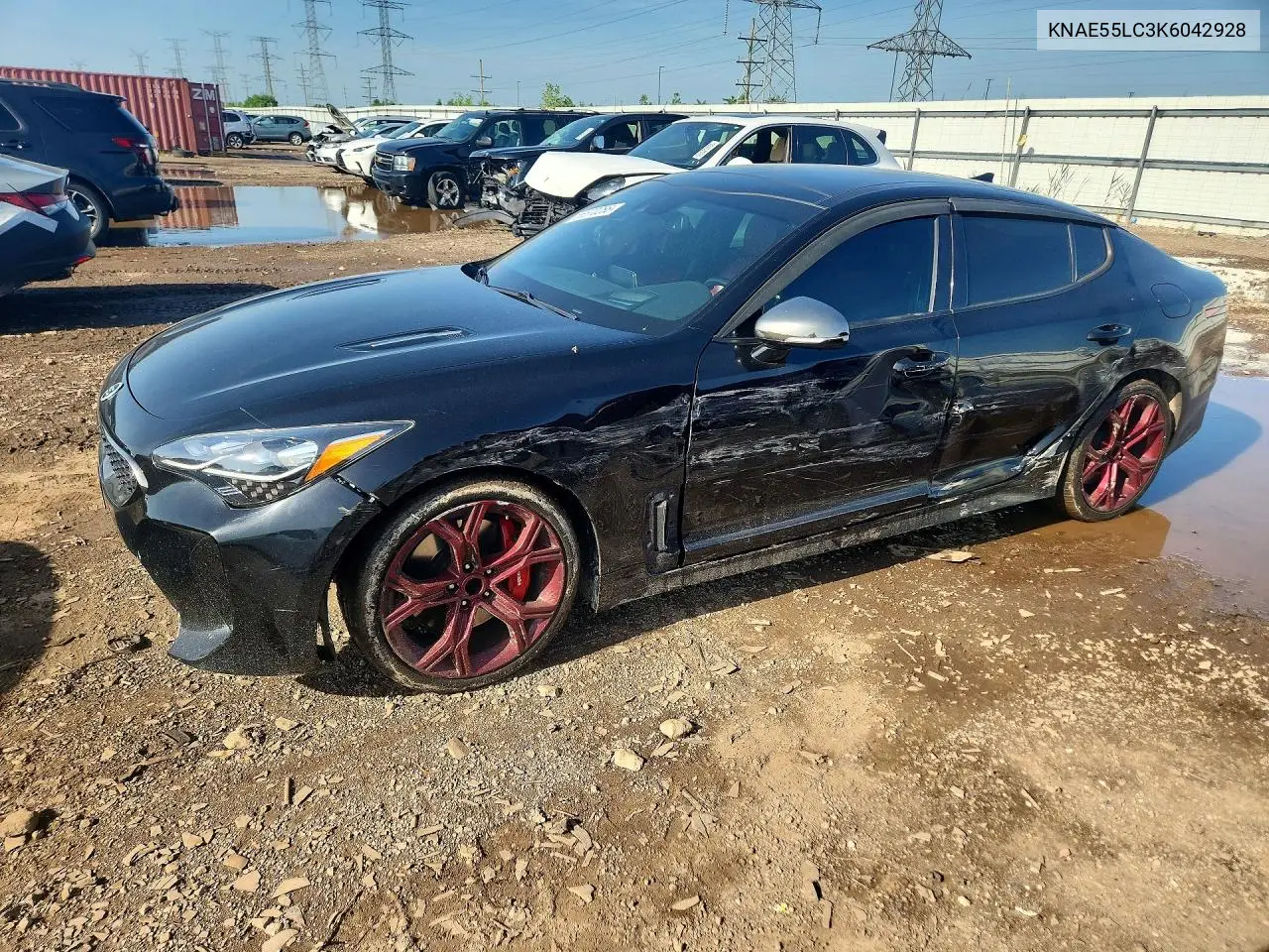 2019 Kia Stinger Gt2 VIN: KNAE55LC3K6042928 Lot: 56670286
