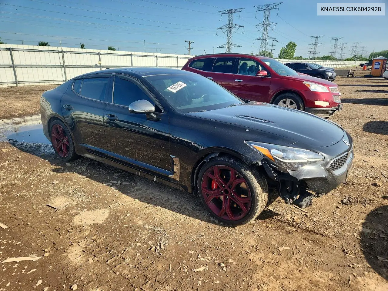 2019 Kia Stinger Gt2 VIN: KNAE55LC3K6042928 Lot: 56670286