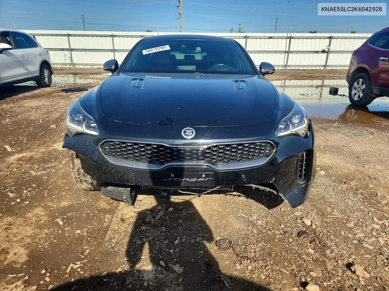 2019 Kia Stinger Gt2 VIN: KNAE55LC3K6042928 Lot: 56670286