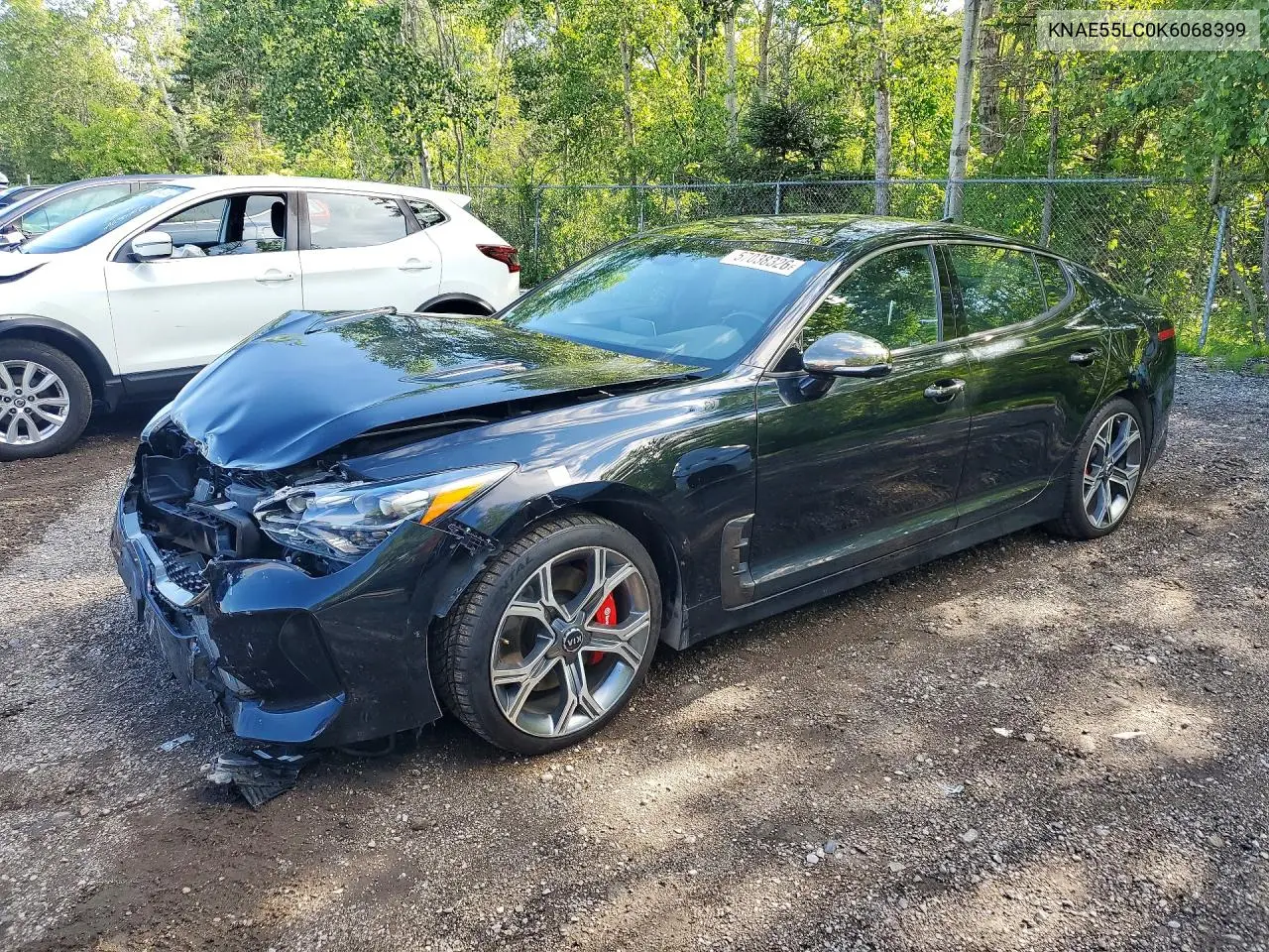 2019 Kia Stinger Gt2 VIN: KNAE55LC0K6068399 Lot: 57038326