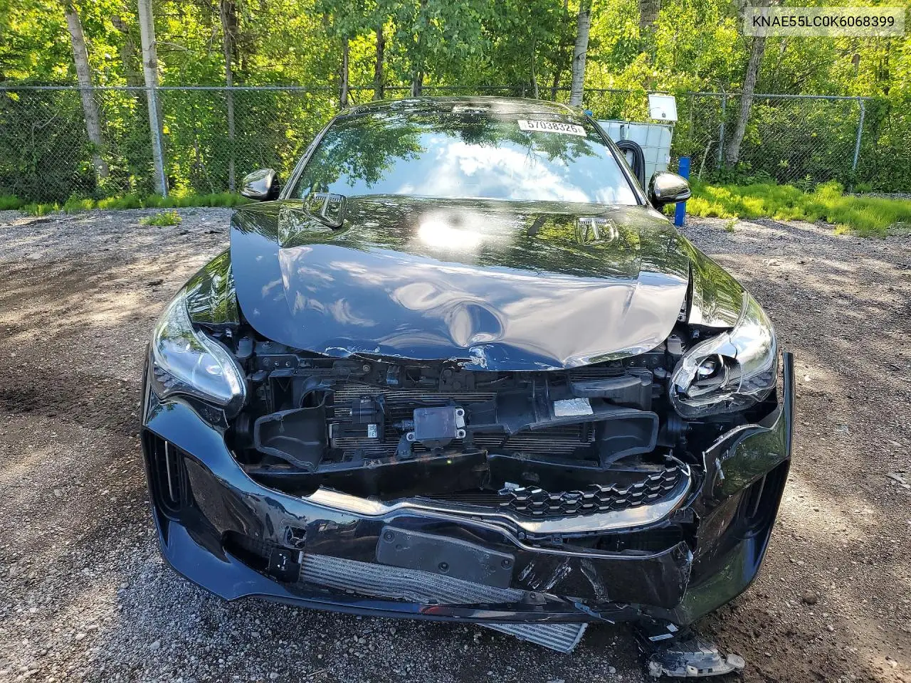2019 Kia Stinger Gt2 VIN: KNAE55LC0K6068399 Lot: 57038326
