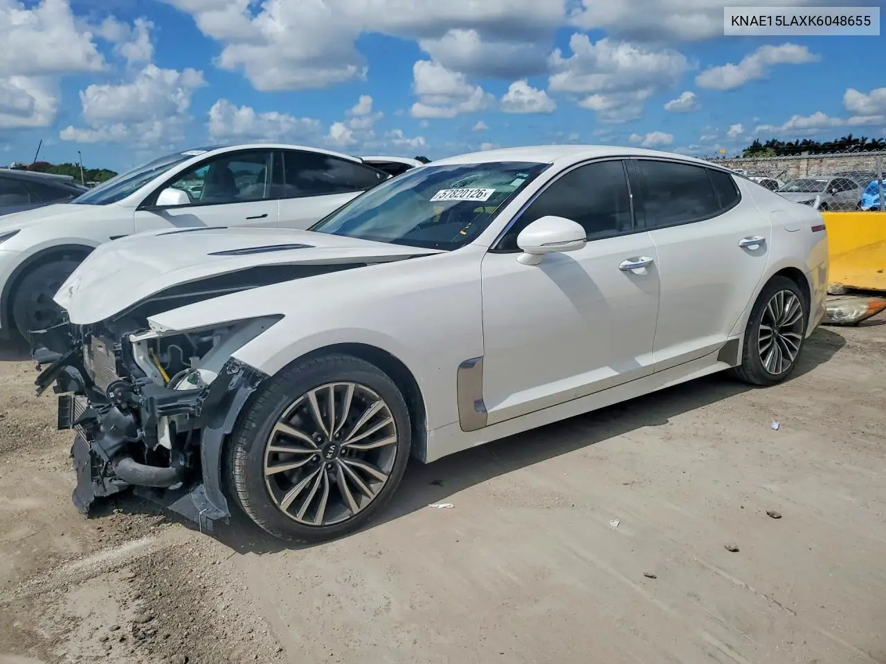 2019 Kia Stinger Base VIN: KNAE15LAXK6048655 Lot: 57820126