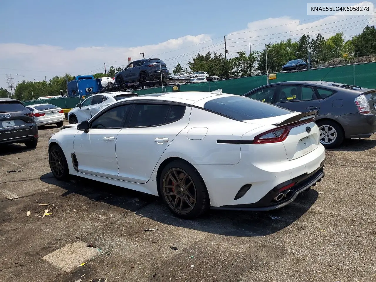 2019 Kia Stinger Gt2 VIN: KNAE55LC4K6058278 Lot: 59328226