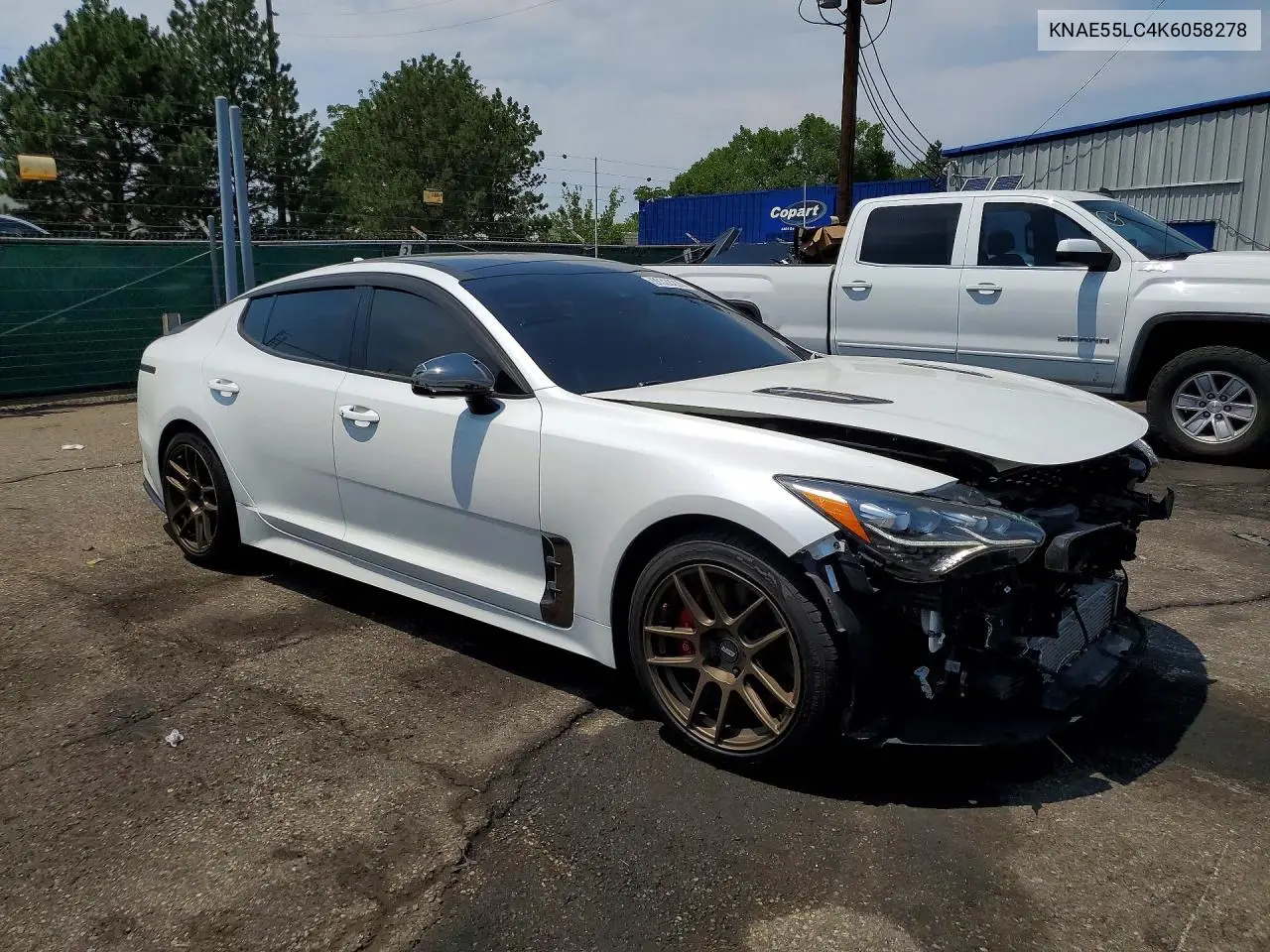 2019 Kia Stinger Gt2 VIN: KNAE55LC4K6058278 Lot: 59328226