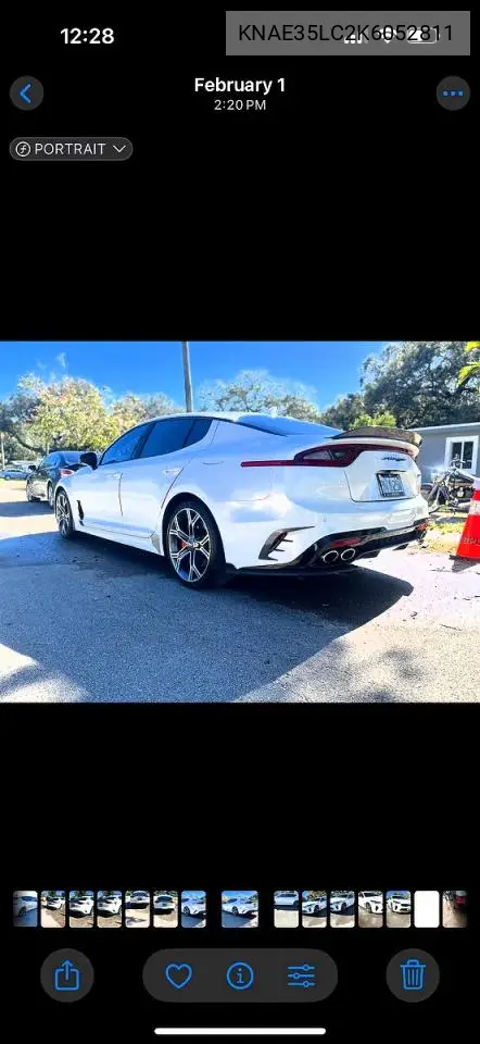 KNAE35LC2K6052811 2019 Kia Stinger Gt