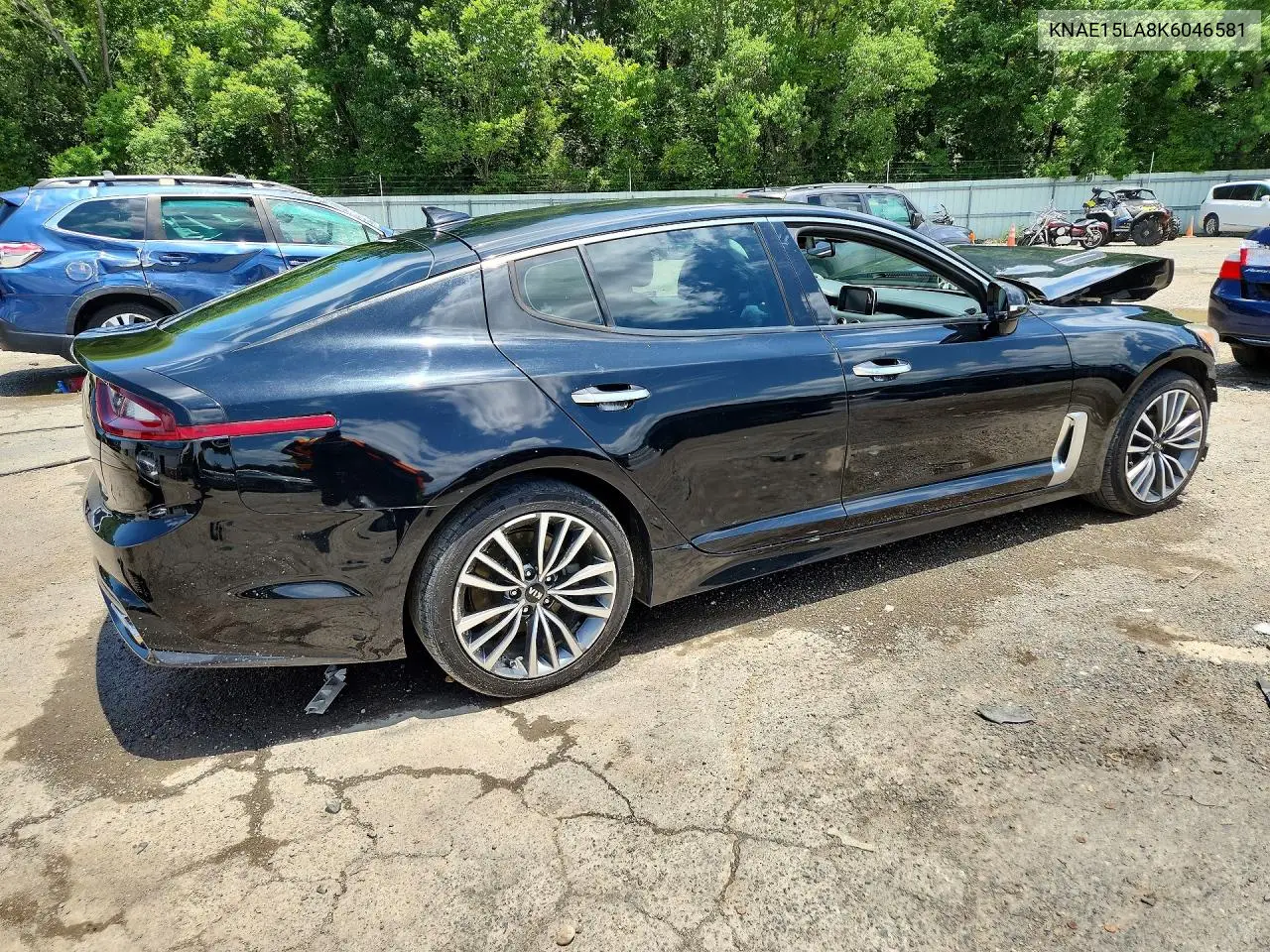 2019 Kia Stinger Base VIN: KNAE15LA8K6046581 Lot: 59934126