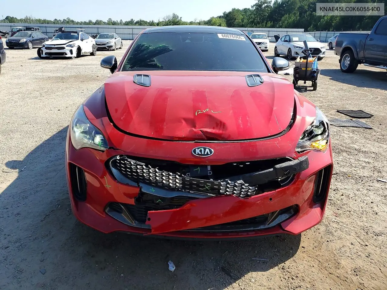 2019 Kia Stinger Gt1 VIN: KNAE45LC0K6055400 Lot: 60076966