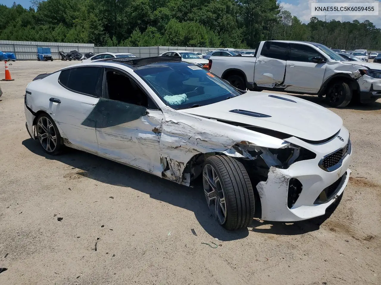 2019 Kia Stinger Gt2 VIN: KNAE55LC5K6059455 Lot: 60382896