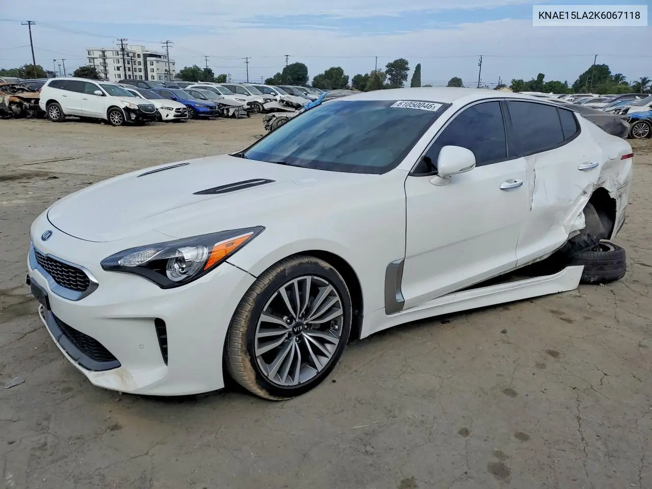 2019 Kia Stinger Base VIN: KNAE15LA2K6067118 Lot: 61050046