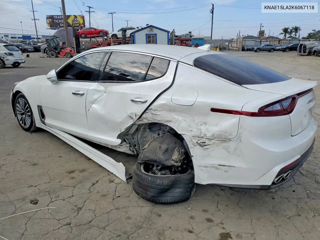 2019 Kia Stinger Base VIN: KNAE15LA2K6067118 Lot: 61050046
