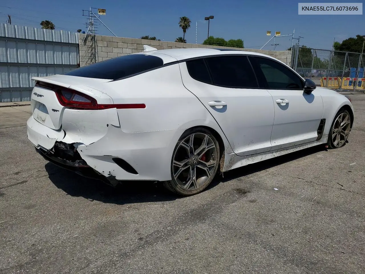 2020 Kia Stinger Gt2 VIN: KNAE55LC7L6073696 Lot: 51893636