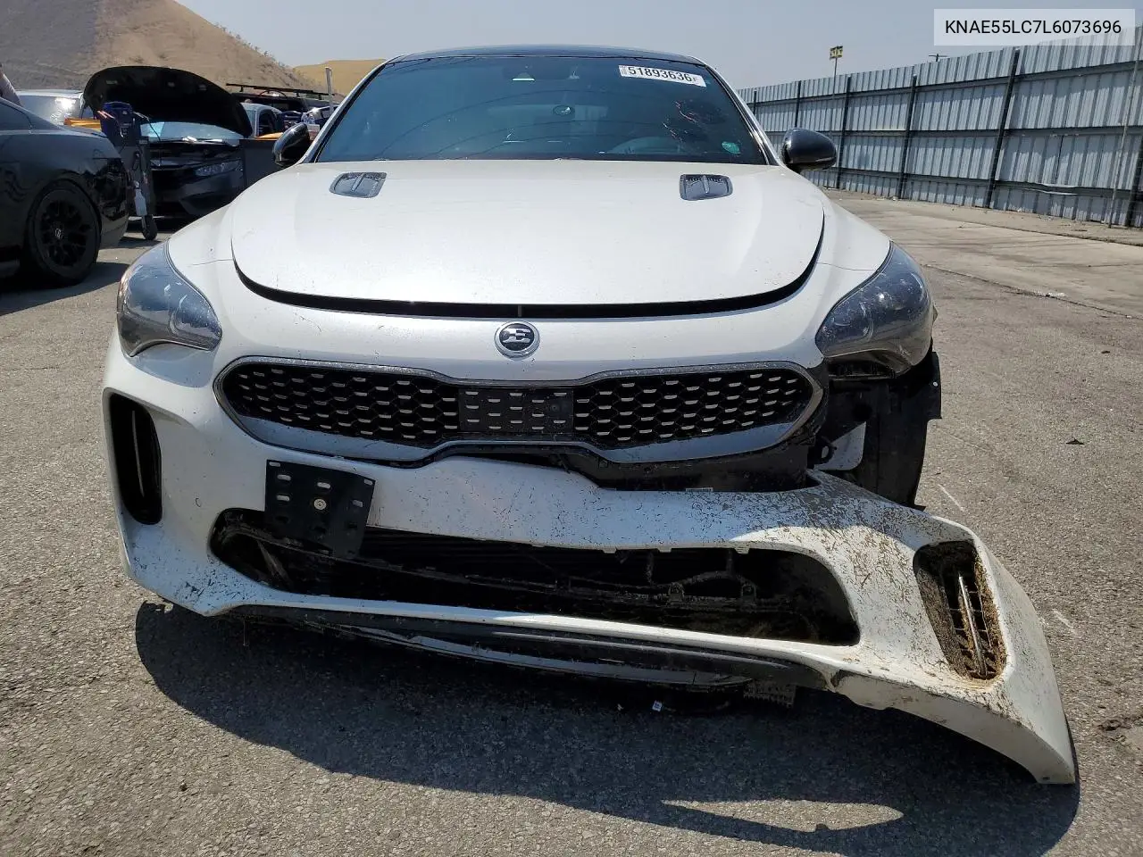 2020 Kia Stinger Gt2 VIN: KNAE55LC7L6073696 Lot: 51893636