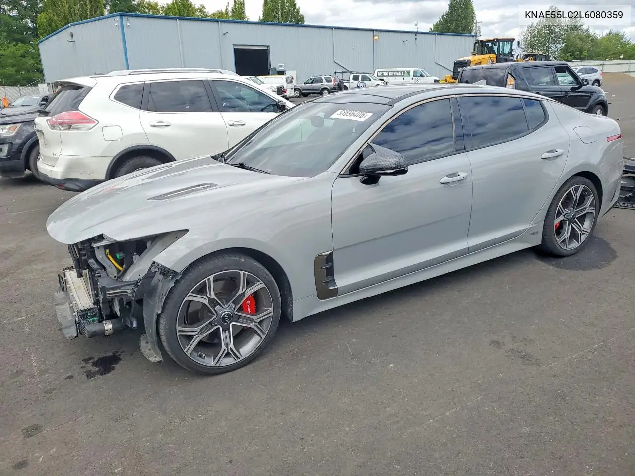 2020 Kia Stinger Gt2 VIN: KNAE55LC2L6080359 Lot: 58896406