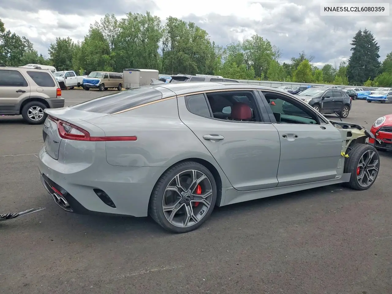 2020 Kia Stinger Gt2 VIN: KNAE55LC2L6080359 Lot: 58896406