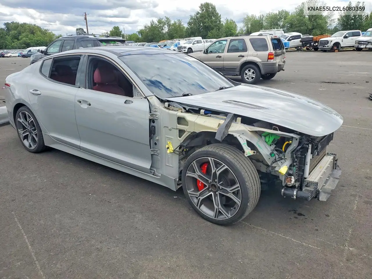 2020 Kia Stinger Gt2 VIN: KNAE55LC2L6080359 Lot: 58896406