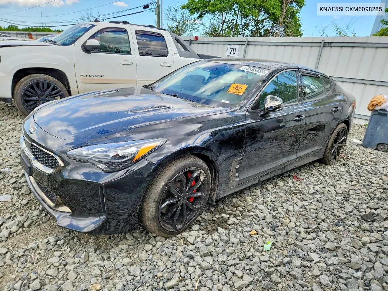 2021 Kia Stinger Gt2 VIN: KNAE55LCXM6098285 Lot: 55695866