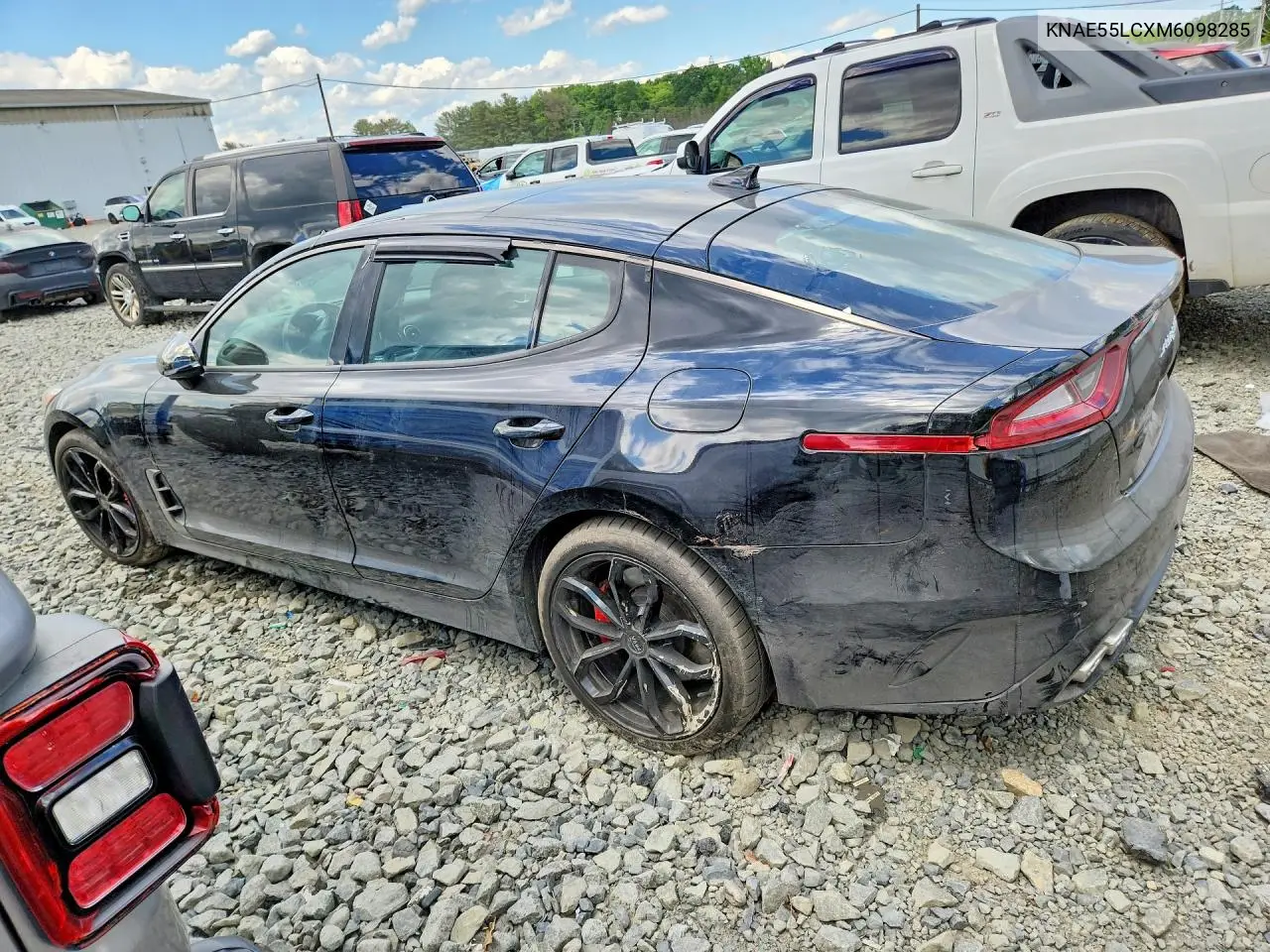 2021 Kia Stinger Gt2 VIN: KNAE55LCXM6098285 Lot: 55695866