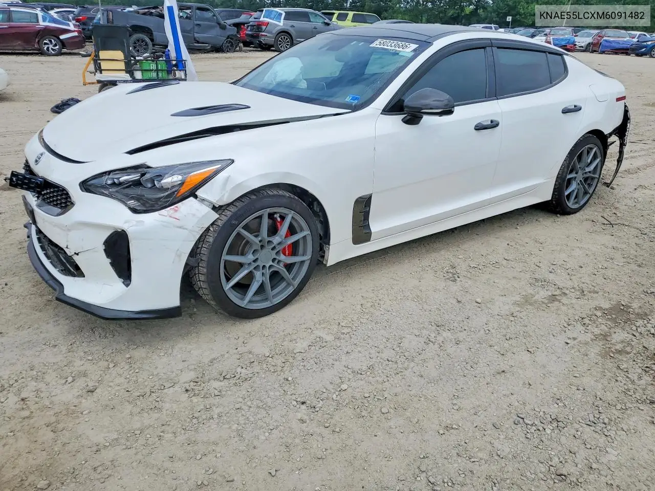 2021 Kia Stinger Gt2 VIN: KNAE55LCXM6091482 Lot: 58033686