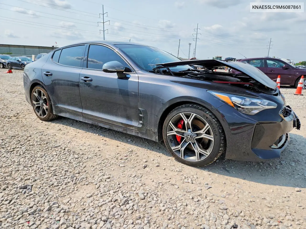 2021 Kia Stinger Gt2 VIN: KNAE55LC9M6087861 Lot: 61175586